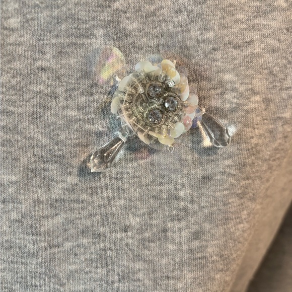J. Crew Heritage fleece crewneck sweatshirt with sequin flower - Picture 5 of 9